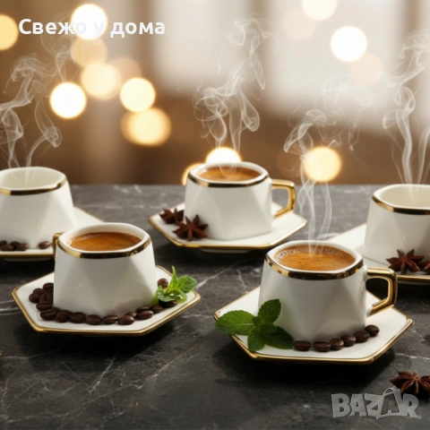 Луксозен сервиз за кафе – елегантност, която превръща всяка глътка в ритуал