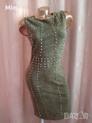 Drove de copies S/ M Тревисто зелена рокля с капси , снимка 2 - Рокли - 39088979