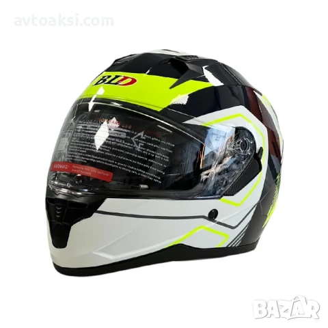 Каска за Мотор Сиво/Неон-M67, снимка 2 - Аксесоари и консумативи - 50706352