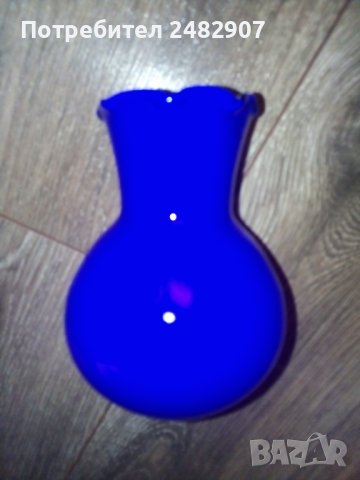 Малка синя ваза, снимка 3 - Вази - 37631800
