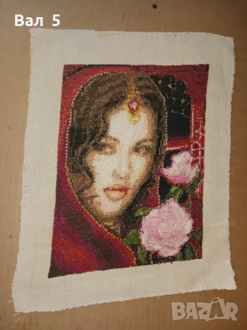 Стар ръчно шит гоблен, снимка 5 - Гоблени - 49561510