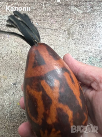 Ръчно рисувана тиква от Перу или Боливия, снимка 3 - Декорация за дома - 50780125