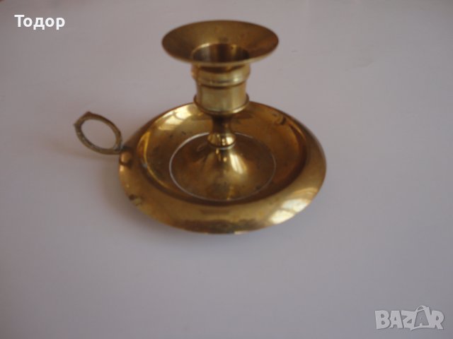 Страхотен православен бронзов свещник , снимка 6 - Антикварни и старинни предмети - 43533475