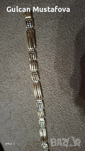 Мъжка златна гривна 15.06гр.дължина 22 см., снимка 7 - Гривни - 50083725