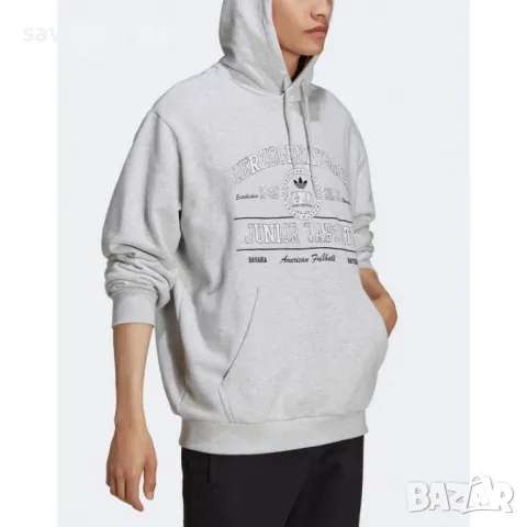 Мъжки суитчър ADIDAS 2000 Luxe College Hoodie Grey, снимка 3 - Суичъри - 48818844