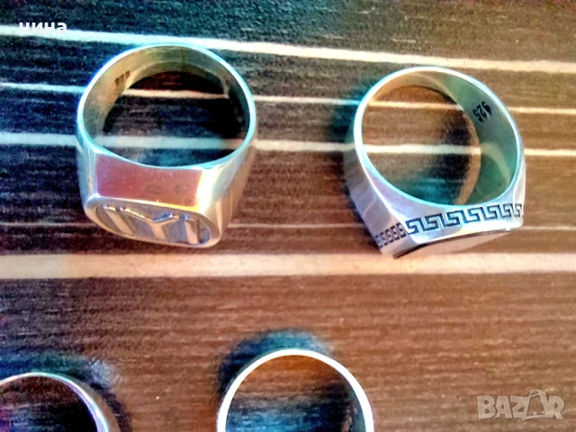 Сребърни .925 мъжки пръстена х 5 масивни модели с камъни, снимка 7 - Други - 51079653