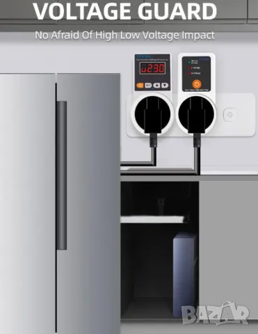 Напреженова Защита от Токов Удар Телевизор Хладилник Климатик Пералня 140V~300V Волтажна Защитеност, снимка 6 - Друга електроника - 47266976