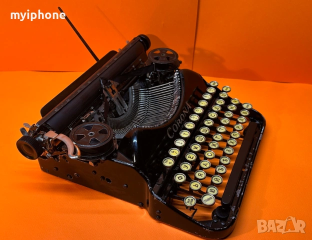 	Антична Пишеща машина Corona Four клавиатура старобългарски 1924 година.         , снимка 4 - Антикварни и старинни предмети - 53473267