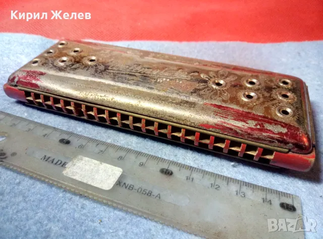 WELTMEISTER Стара НЕМСКА КОЛЕКЦИОНЕРСКА РЯДЪК МОДЕЛ УСТНА ХАРМОНИКА 47622, снимка 3 - Антикварни и старинни предмети - 47608067
