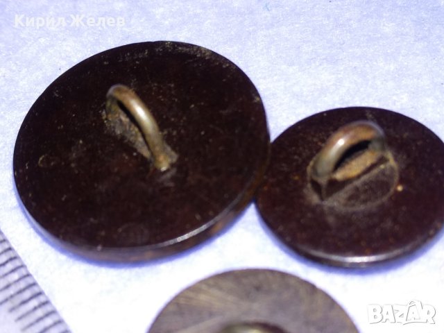 ТРИ СТАРИ БАКЕЛИТОВИ ВОЕННИ КОПЧЕТА с ПЕТОЛЪЧНА СВЕЗДА СОЦ БНА НРБ 41060, снимка 5 - Антикварни и старинни предмети - 43551523