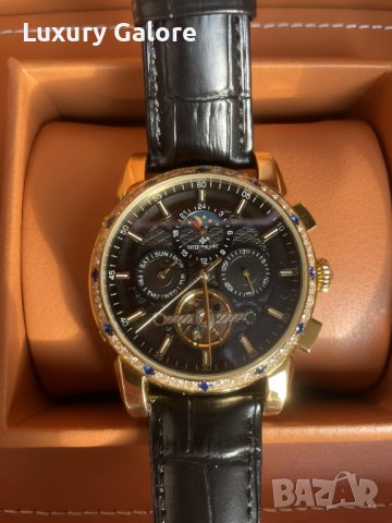 Мъжки часовник Patek Philippe Perpetual Gold Chronograph с автоматичен механизъм, снимка 3 - Мъжки - 38308976