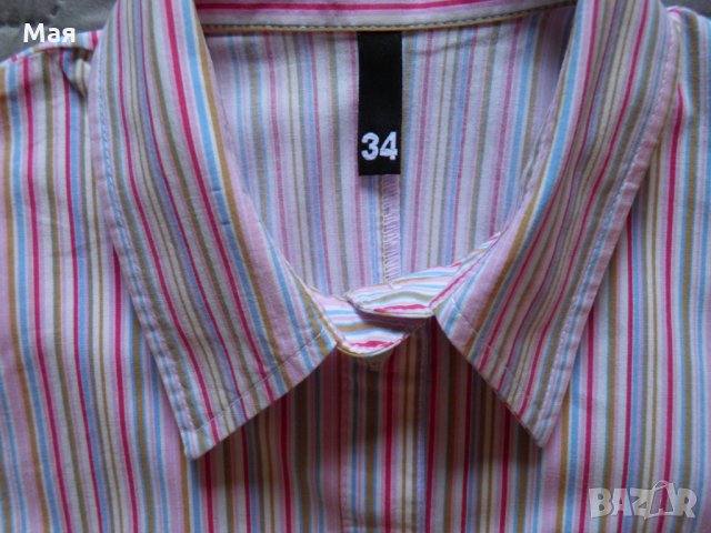 Дамски сет риза с къс ръкав H&M и розови  къси панталонки , снимка 7 - Ризи - 26204463