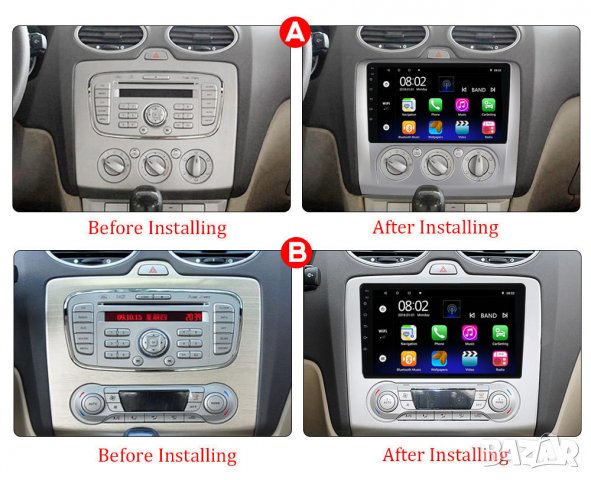 Мултимедия, Двоен дин, Навигация, за Ford Focus 2, Форд Фокус, плеър, 9“ екран, Android, 2 дин, снимка 2 - Аксесоари и консумативи - 35271234