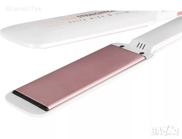 ✨Преса за коса ECG ZV 1255 Ceramic Wide, 60-75W, 210 °C, Бял , снимка 2 - Преси за коса - 53523450