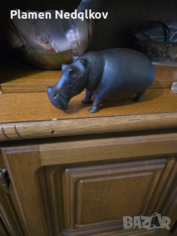 Дървена фигурка Хипопотам., снимка 2 - Декорация за дома - 53132409