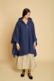 Дамска Вълнена Пелерина с Качулка Rafael - Синьо, снимка 2