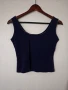 Нов дамски къс тъмно син топ с блестящи мъниста S M размер, снимка 2