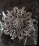 Нова голяма брошка за палто Цвете сребриста, снимка 6