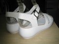 НАМАЛЕНИЕ-Дамски сандали м.262 естествена кожа бяли , снимка 3