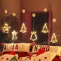Коледна залепваща се украса с LED светлини - 1бр - различни варианти, снимка 1 - Декорация за дома - 43637821
