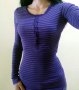 Дамска блуза с дълъг ръкав в лилав цвят, снимка 2
