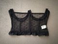 Колан корсет под бюста с мрежеста материя на точки и волани р-р S, M, L, снимка 6