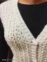 Бял плетен елек, снимка 5