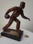 скулптура "боулинг" метал ,мрамор19/17 см, снимка 1