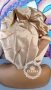 Удивителна Сатенена Шапка Боне в Искрящ Златист Цвят с Ластик КОД 2176, снимка 5