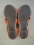 Оранжеви кожени дамски сандали със "златни" елементи, летни обувки, чехли, естествена кожа, снимка 17