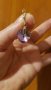 Сребърни обеци с камък Сваровски  сърце, снимка 7