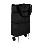 Пазарска чанта с колелца, Сгъваема количка за продукти, черна, снимка 4