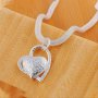 Сребърно сърце колие + верижка 925, снимка 3