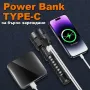 Мощен лазерен фенер LED акумулаторен прожектор Power bank за къмпинг, снимка 4