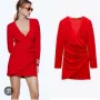 Zara червена мини рокля, размер S *нова*, снимка 1