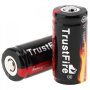 Trustfire 16340, CR123A, Li-Ion, 3.7V, 880 mAh със защита акумулаторна батерия 2 броя 
