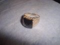СТИЛЕН СКЪПОЦЕНЕН СРЕБЪРЕН АРТ ПРЪСТЕН СРЕБРО 925 с ГОЛЯМ ЮВЕЛИРНО ФАСЕТИРАН ЧЕРЕН ОНИКС 28724, снимка 4