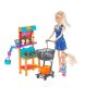  Кукла Барби, с дете в супермаркет, аксесоари, снимка 1 - Кукли - 43955965