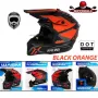 Каска мото крос 127 - BLACK ORANGE 2, снимка 5