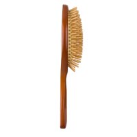 Овална четка за коса, Кафява, Дървена, снимка 2 - Продукти за коса - 43670928