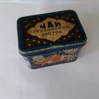 Стара соц кутия от Грузински чай, снимка 2 - Антикварни и старинни предмети - 32740075