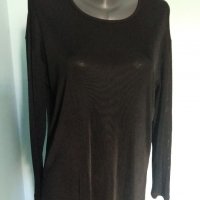 Туника / блуза с дълъг ръкав / ацетатна коприна "Fendi"® / кожен ефект, снимка 2 - Туники - 33437328