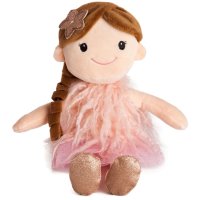 Плюшена мека кукла с рокля, 32 см, микс Код: 011248, снимка 3 - Кукли - 43118532