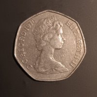 50 пенса 1976 Великобритания Кралица Елизабет II , снимка 1 - Нумизматика и бонистика - 43159193