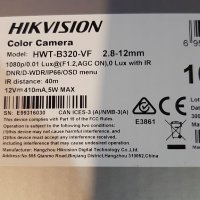 Продавам варифокалнна камера Hikvision HWT-B320-VF(2.8-12mm)2MP 1080P, снимка 3 - HD камери - 33125386