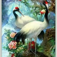 Диамантен гоблен "Птици сред природата", снимка 1 - Гоблени - 28500640