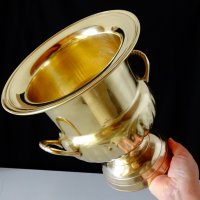 Английска ваза Ампир,шампаниера,месинг., снимка 2 - Антикварни и старинни предмети - 27919909