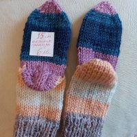 Ръчно плетени детски чорапи, ходило 15 см., снимка 1 - Детски комплекти - 43127906