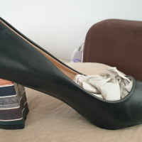Дамски обувки с ефектен ток , снимка 7 - Дамски обувки на ток - 44844622