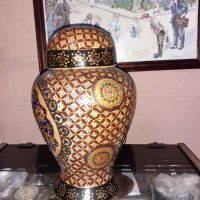 Сатцума Satsuma стара голяма ваза буркан порцелан, снимка 2 - Антикварни и старинни предмети - 43170961